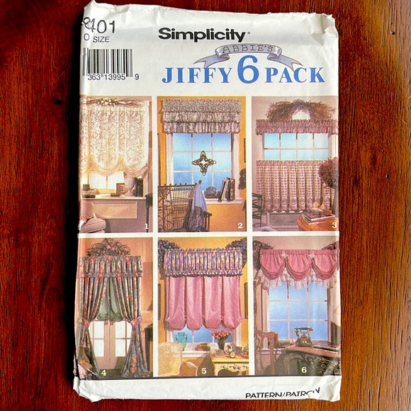 Simplicity Other - Simplicity 6 Pack Window Treatments Sewing Pattern